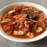 鶏むね肉とエリンギのトマト煮込み♪